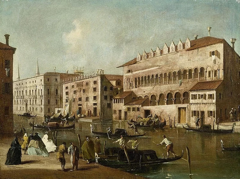 Il Canal Grande con vista sul Fondaco dei Turchi